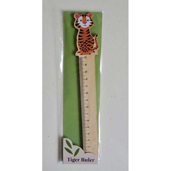Houten liniaal van Rex London, tijger Houten liniaal van Rex London, tijger