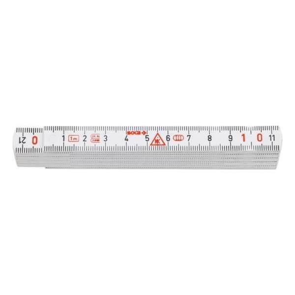 Sola HKM 1/10W Duimstok - kunststof - wit - 1m Sola HKM 1/10W Duimstok - kunststof - wit - 1m