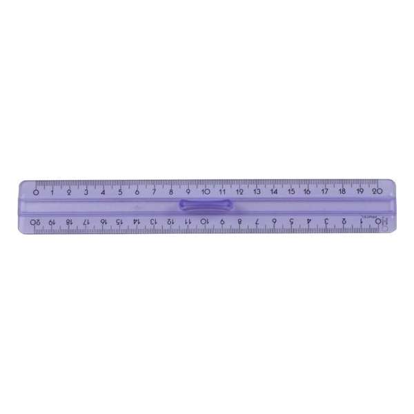 Liniaal met handvat Kunststof 20 cm set van 10 stuks - A040157 Liniaal met handvat Kunststof 20 cm set van 10 stuks - A040157