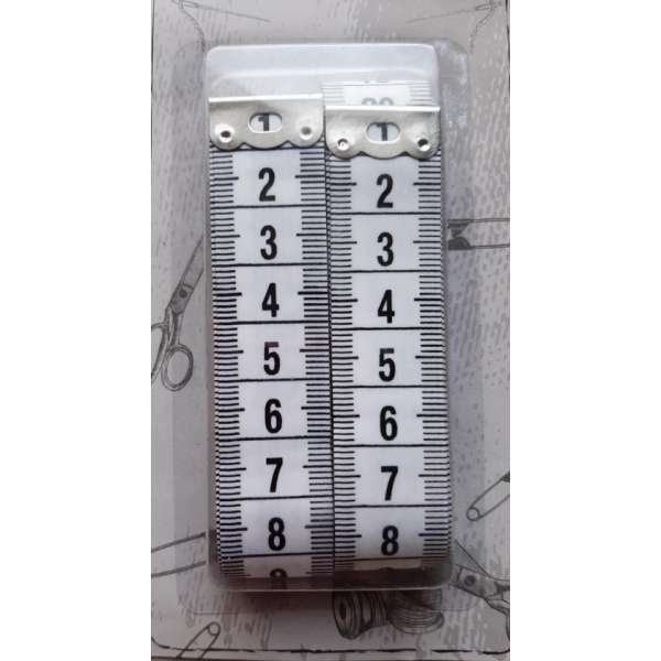 blister 2 meetlinten wit - 2x centimeter 150 cm - beide zijden cm aanduiding blister 2 meetlinten wit - 2x centimeter 150 cm - beide zijden cm aanduiding