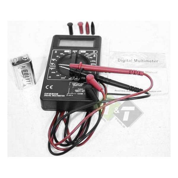 Multimeter digitaal, AC/DC voltage, DC stroom, spanningzoeker Multimeter digitaal, AC/DC voltage, DC stroom, spanningzoeker