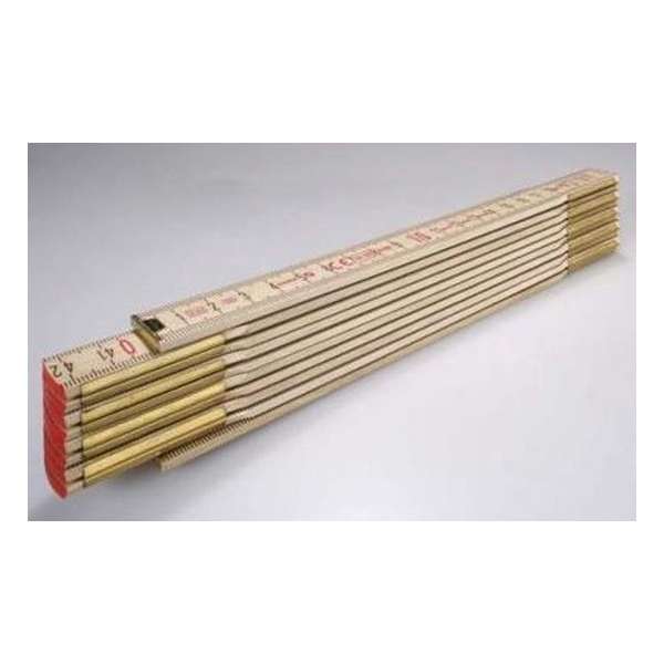 Stabila duimstok met veer 2 meter type 607NS hout 18208 Stabila duimstok met veer 2 meter type 607NS hout 18208