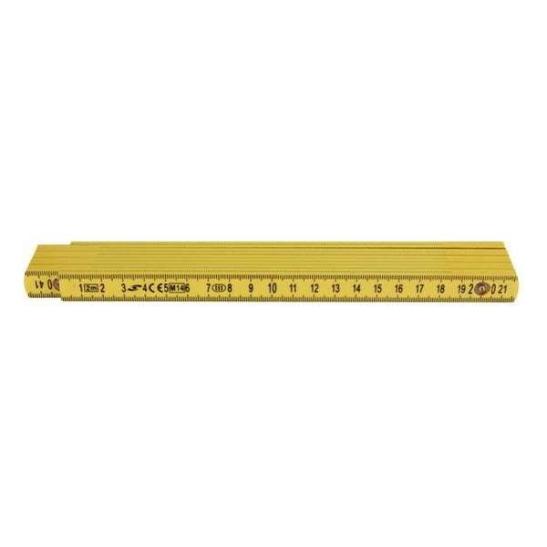 Toolland Duimstok 2 Meter Glasvezel Geel Toolland Duimstok 2 Meter Glasvezel Geel