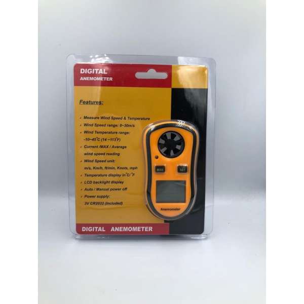 Digitale Anemometer Windsnelheids meter met ingebouwde thermometer Digitale Anemometer Windsnelheids meter met ingebouwde thermometer