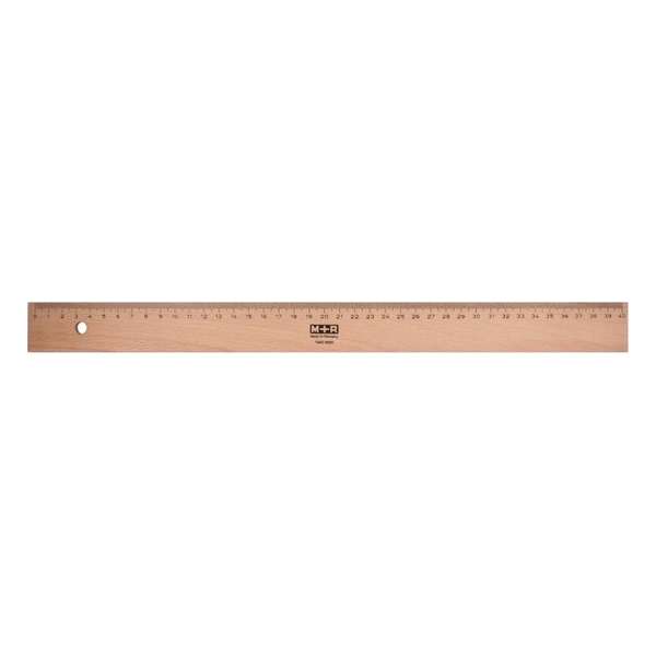 17x M+R liniaal uit hout 50cm 17x M+R liniaal uit hout 50cm