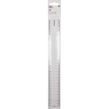 Liniaal transparant kunststof 30 cm - Linialen - Links/rechtshandig - Kantoor/School benodigdheden