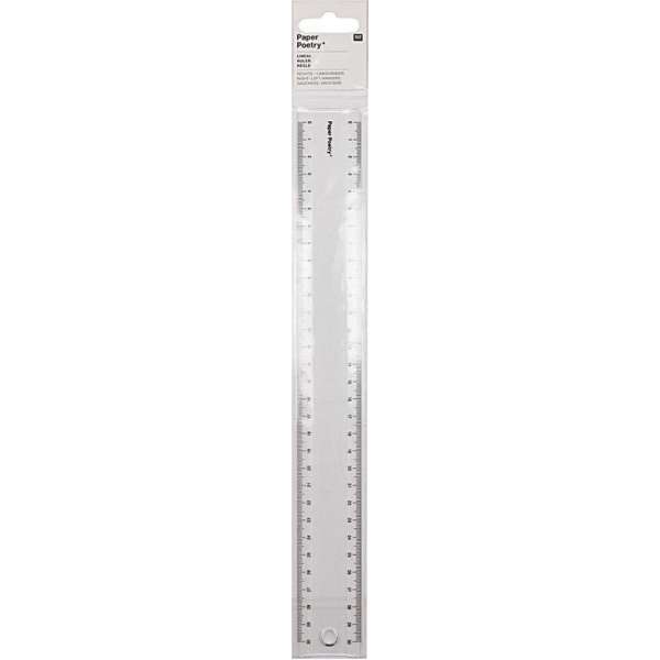 Liniaal transparant kunststof 30 cm - Linialen - Links/rechtshandig - Kantoor/School benodigdheden Liniaal transparant kunststof 30 cm - Linialen - Links/rechtshandig - Kantoor/School benodigdheden