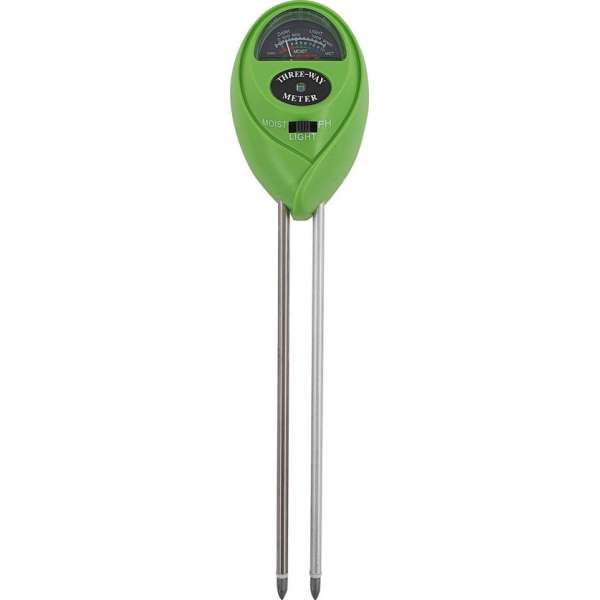 Plant Expert 3 in 1 - groen - vochtmeter - lichtmeter - ph meter - geen batterij nodig!