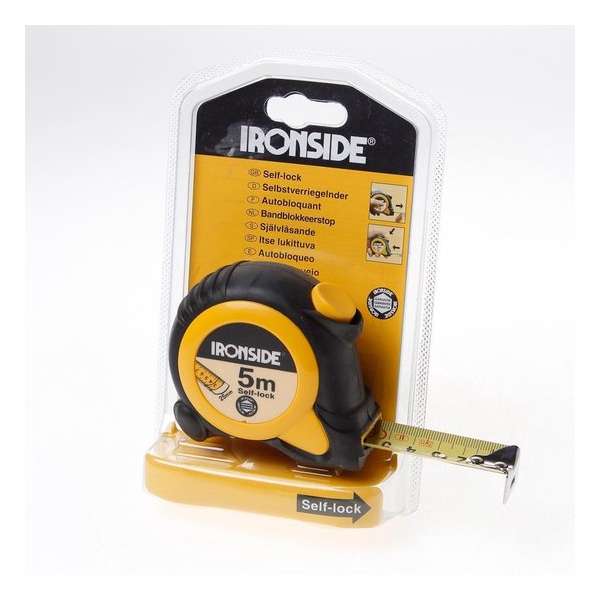 Ironside Rolbandmaat rubber ABS 5 meter x 25mm Ironside Rolbandmaat rubber ABS 5 meter x 25mm