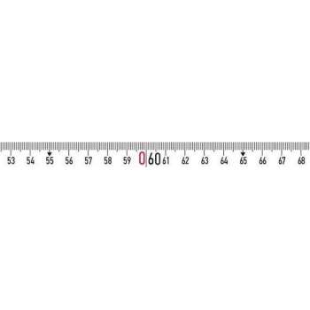 Rolbandmaat Staal 20 mx13mm wit