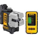 DeWalt DW089KD Zelfnivellerende kruis lijnlaser in koffer (DW089K) & ontvanger (DE0892) - 3 lijnen - 50m