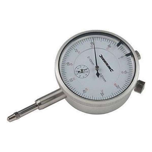 Silverline Metrische Meetklok - Meetbereik - 0 t/m 10 mm. Silverline Metrische Meetklok - Meetbereik - 0 t/m 10 mm.