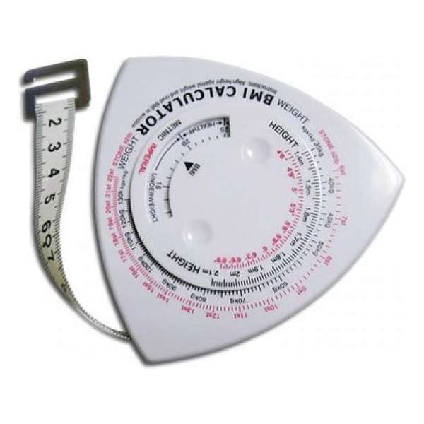 Omvangs meetlint met BMI meter Omvangs meetlint met BMI meter
