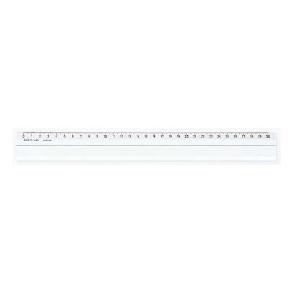 Liniaal Aristo 30cm glas- - helder plexiglas Liniaal Aristo 30cm glas- - helder plexiglas