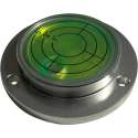 Ronde waterpas in aluminium behuizing (55x40x12 mm, zilver)