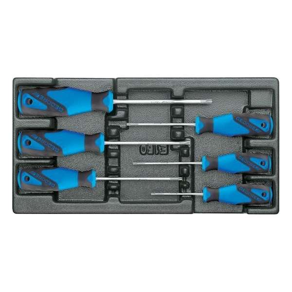 Gedore - 1500 ES-2163 TX - 3-C schroevendraaier-set - 6 delig Gedore - 1500 ES-2163 TX - 3-C schroevendraaier-set - 6 delig