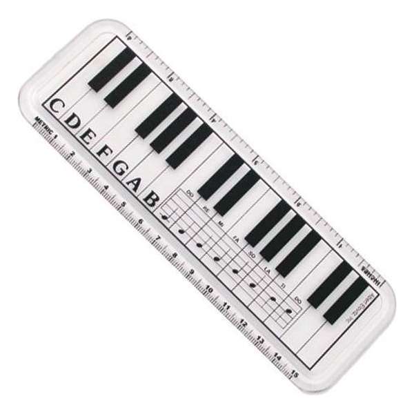 Liniaal pianotoetsen 15 cm Liniaal pianotoetsen 15 cm