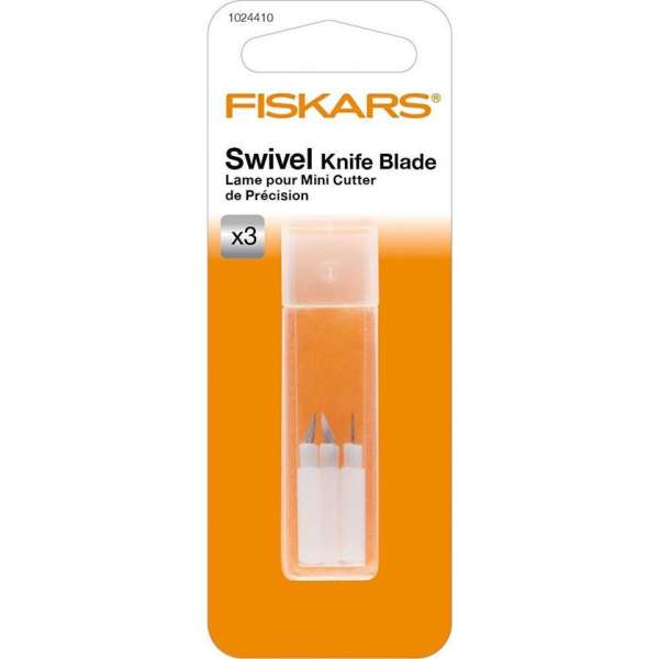 Reservemesjes Fiskars Art Knife. L: 5 mm. B: 3 mm. 3 stuk/ 1 doos Reservemesjes Fiskars Art Knife. L: 5 mm. B: 3 mm. 3 stuk/ 1 doos