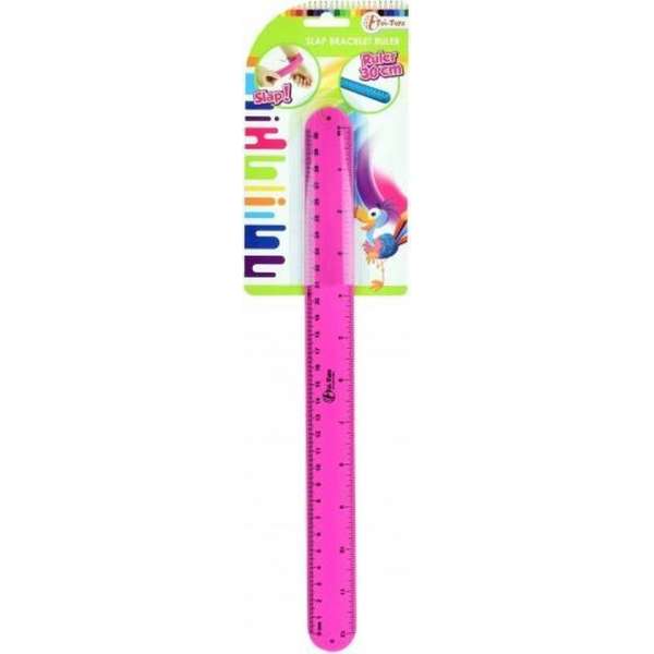 klaparmband liniaal 30 cm roze klaparmband liniaal 30 cm roze