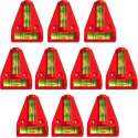 Set van 10 kruiswaterpassen met schroefgaten (rood)