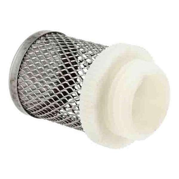 RVS filter voor terugslagklep - zuigkorf - 2 Buitendraad RVS filter voor terugslagklep - zuigkorf - 2 Buitendraad