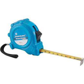 Silverline 868620 Rolmaat in displaydoos - 5m x 19mm (30st)