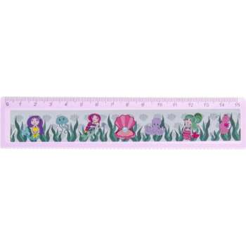 liniaal zeemeermin meisjes 15 cm paars
