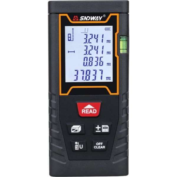SNDWAY® SW-G10S Digitale Afstandsmeter LCD Met 5 Functies Maximaal 100 Meter
