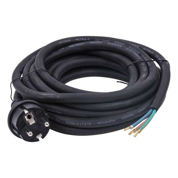 Aansluitsnoer rubber t.b.v. pomp 3 meter 3 x 1,5mm Aansluitsnoer rubber t.b.v. pomp 3 meter 3 x 1,5mm
