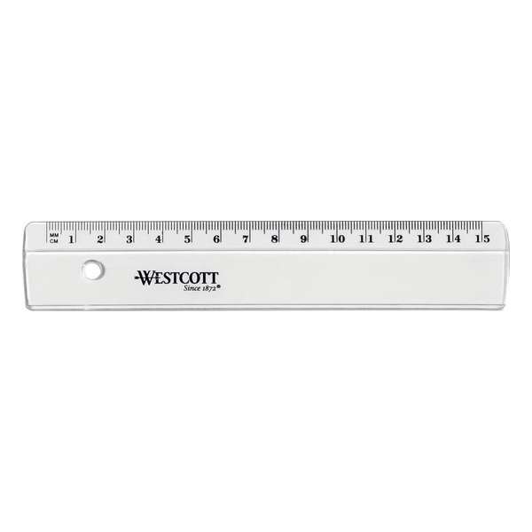 180x Westcott plastic liniaal 15cm 180x Westcott plastic liniaal 15cm