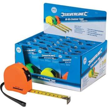Silverline Felgekleurde Ergonomische Rolmaat - 5 meter x 19 mm. - 21 stuks