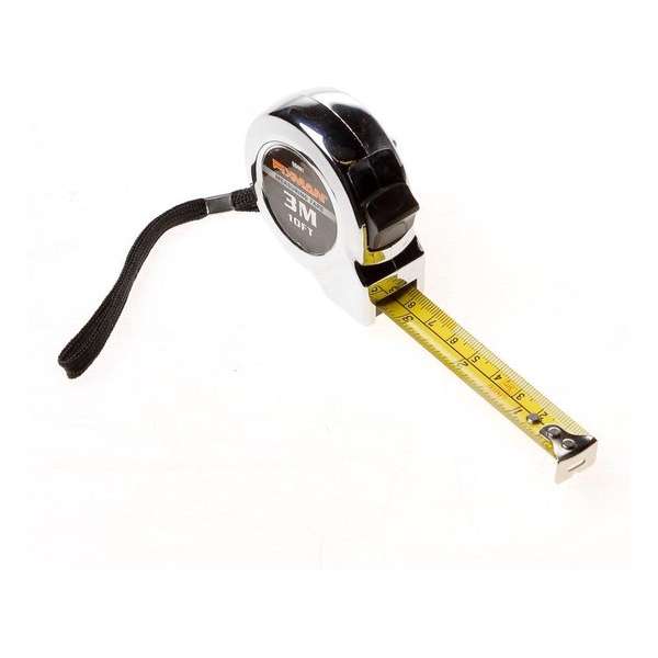 Fixman Rolbandmaat verchroomd 3 meter Fixman Rolbandmaat verchroomd 3 meter