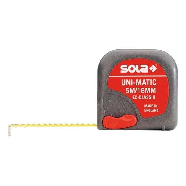Sola Uni-Matic UM 5 m Rolmaat - 5m x 16mm Sola Uni-Matic UM 5 m Rolmaat - 5m x 16mm