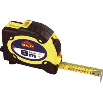 Rolmaat zwart/geel 8m