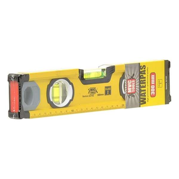 MVC Tools Aluminium Waterpas met 3 Libellen en Magneet - Lengte 30 cm. MVC Tools Aluminium Waterpas met 3 Libellen en Magneet - Lengte 30 cm.