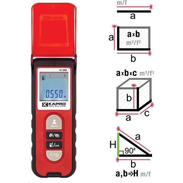 Professional afstandsmeter KAPRO 30m '' 363 Kaprometer K-30 '' Professional afstandsmeter KAPRO 30m '' 363 Kaprometer K-30 ''