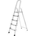 Huishoudtrap Keukentrap - 5 Treden - Huishoudladder Inklapbaar - Trapladder Opvouwbaar - Anti-Slip