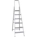 ALDORR Home - Huishoudtrap 6 Treden - Huishoudladder Inklapbaar - Keukentrap Opvouwbaar