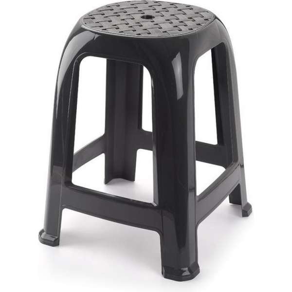 Donkergrijs krukje/keukenkrukje/opstapje 46,5 cm - Keuken/badkamer krukjes/zitjes Donkergrijs krukje/keukenkrukje/opstapje 46,5 cm - Keuken/badkamer krukjes/zitjes