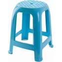 Lichtblauw krukje/keukenkrukje/opstapje 46,5 cm - Keuken/badkamer krukjes/zitjes