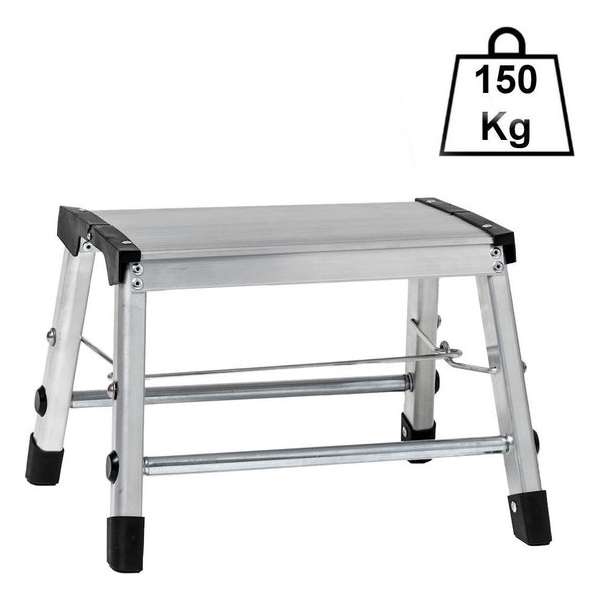 Decopatent® Huishoudtrap Keukentrap - Met 1 Treden - Aluminium - Huishoudladder Inklapbaar - Trapladder Opvouwbaar - Anti-Slip Decopatent® Huishoudtrap Keukentrap - Met 1 Treden - Aluminium - Huishoudladder Inklapbaar - Trapladder Opvouwbaar - Anti-Slip