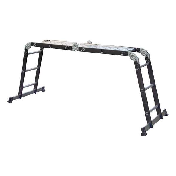 Escalo Multifold 4-in-1 Black Vouwladder met platform Escalo Multifold 4-in-1 Black Vouwladder met platform