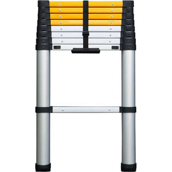 ESCALO Telescopische Ladder Extendo IV 2.60M Met Remmechanisme - Extra Brede Sporten - Eenvoudig Op Te Bergen ESCALO Telescopische Ladder Extendo IV 2.60M Met Remmechanisme - Extra Brede Sporten - Eenvoudig Op Te Bergen