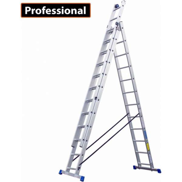ALDORR Professional 3-delige Reformladder 3x12 - Hoogte 8,40 meter ALDORR Professional 3-delige Reformladder 3x12 - Hoogte 8,40 meter