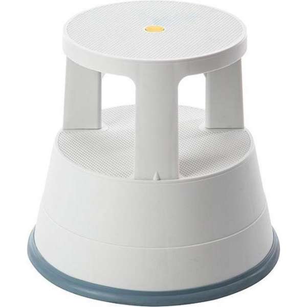 ESCALO Kick Step Kunststof Opstapje - Met Antislip Platform & Uiterst Stabiel - Geveerde Zwenkwielen - Lichtgrijs ESCALO Kick Step Kunststof Opstapje - Met Antislip Platform & Uiterst Stabiel - Geveerde Zwenkwielen - Lichtgrijs