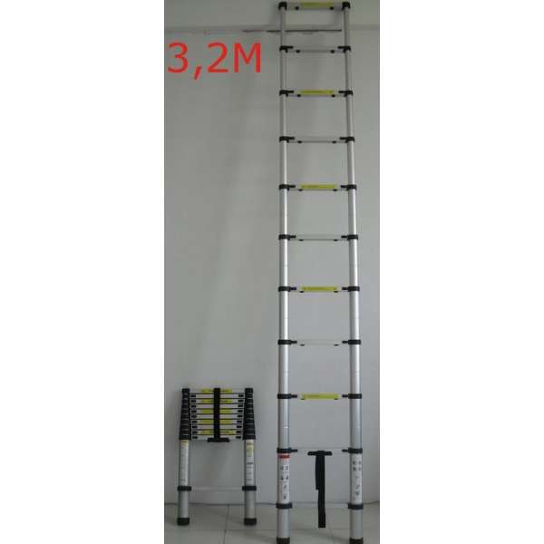 VDT telescopische ladder 3,2m - 10 sporten VDT telescopische ladder 3,2m - 10 sporten