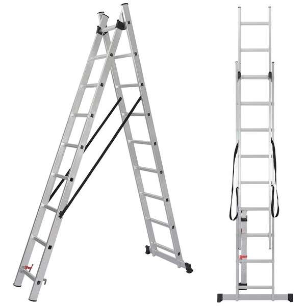 ALDORR Home 2-delige Reformladder 2x9 - Hoogte 4,20 meter