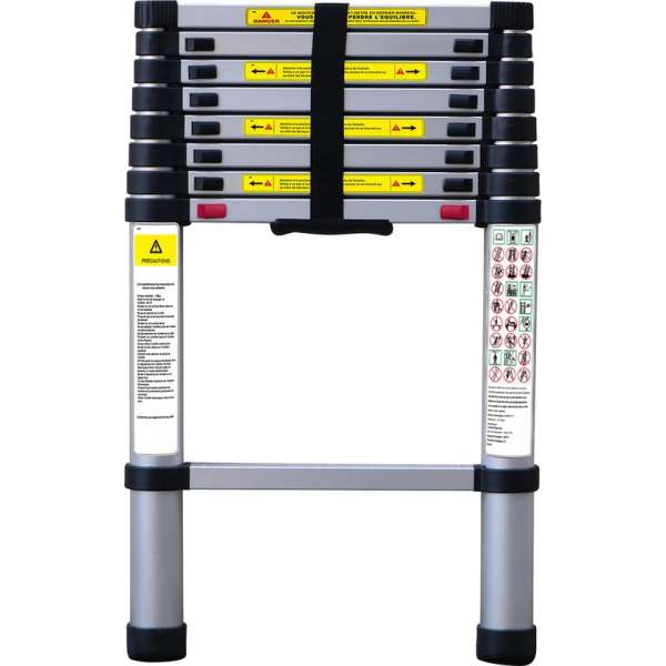 Diggers telescopische ladder, 2,6m , 9 treden Diggers telescopische ladder, 2,6m , 9 treden