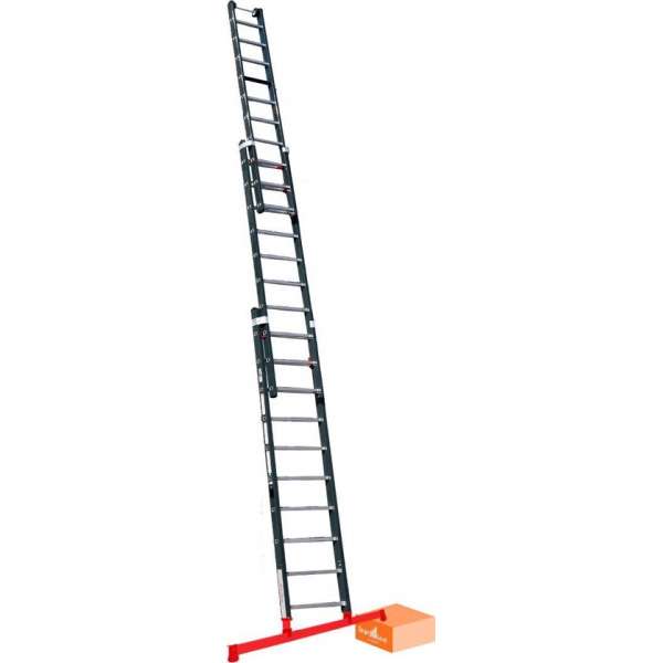 Smart Level Ladder Premium 3 delige gecoate schuifladder met Leveling System met 3 x 12 treden Smart Level Ladder Premium 3 delige gecoate schuifladder met Leveling System met 3 x 12 treden