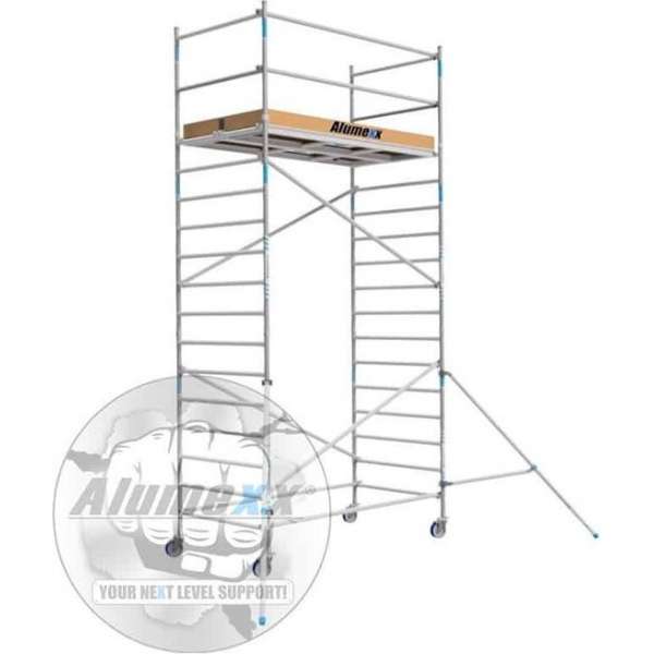 Basic rolsteiger 135 x 6,2m werkhoogte en lengte platform Basic rolsteiger 135 x 6,2m werkhoogte en lengte platform